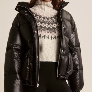 Abercrombie Black Puffer Jacket
